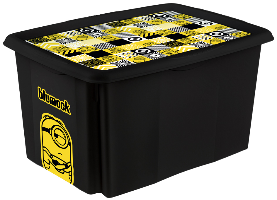 Boîte de rangement "karolina minions mosaic", 45 litres, noir