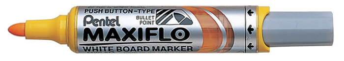 Pentel Marqueur pour tableau blanc MAXIFLO MWL5M, jaune