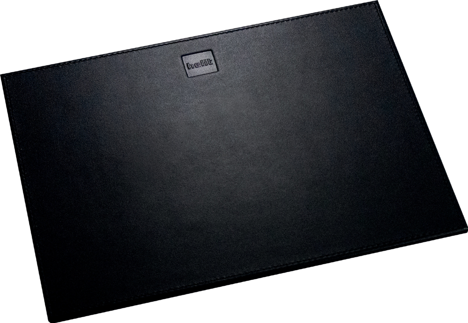 helit Tapis de souris 'the leather pad', en cuir, noir