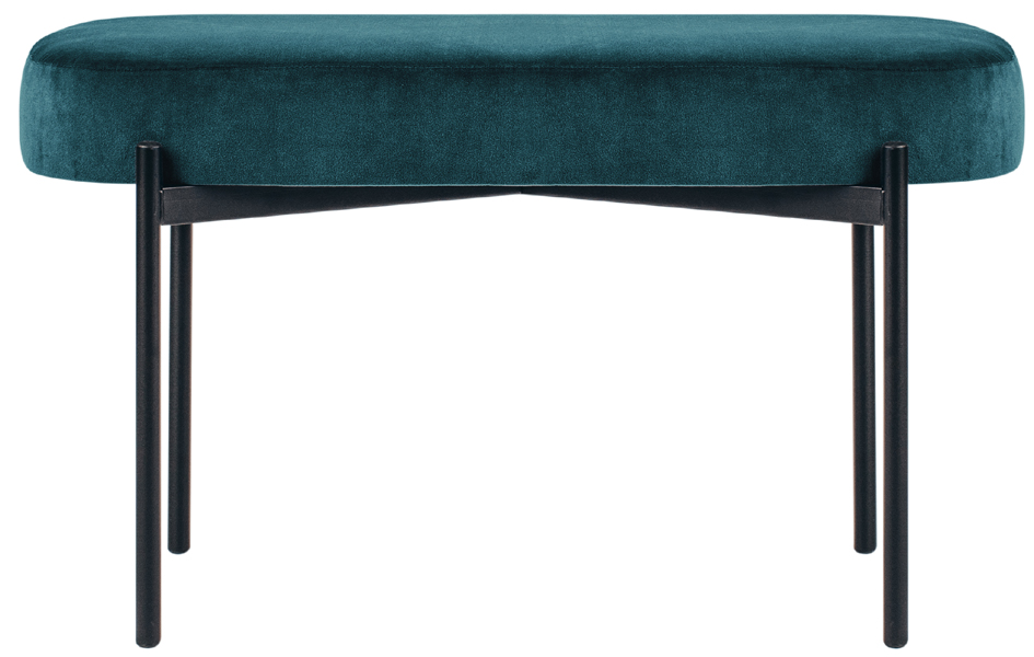 PAPERFLOW Banc oval GAIA, taille M, habillage velours, vert