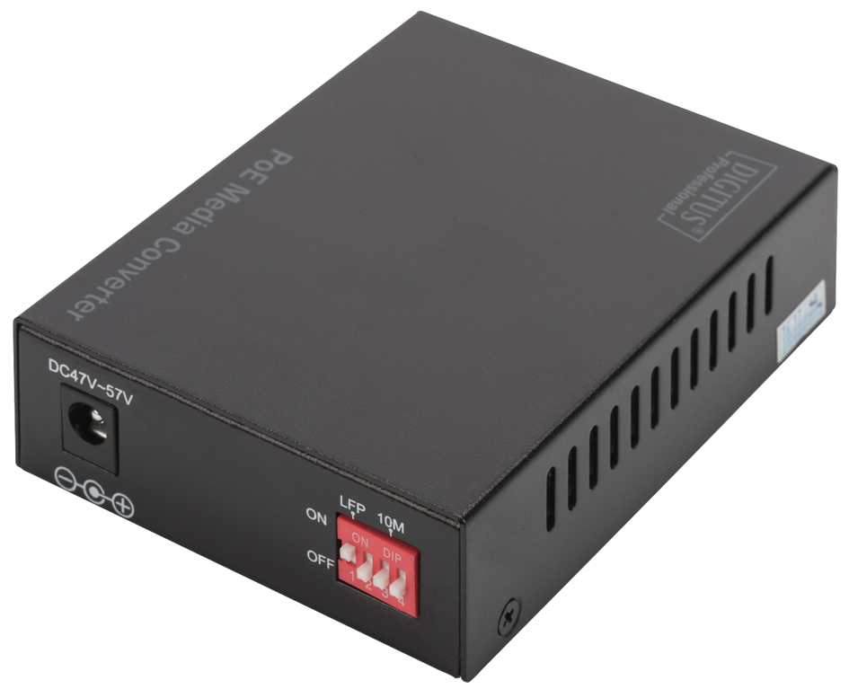 DIGITUS Convertisseur de médias Gigabit PoE, RJ45 / SFP, PSE