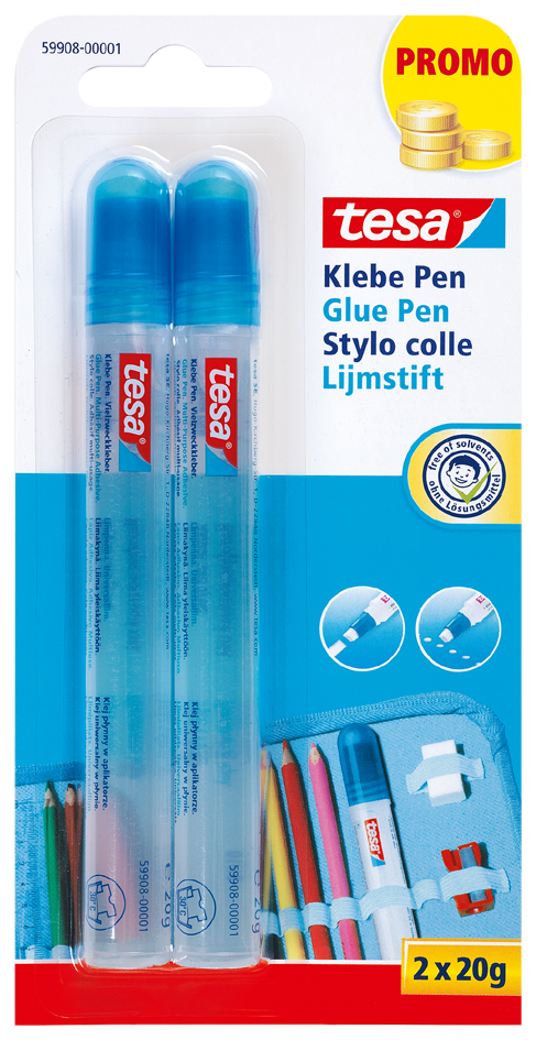 tesa Stylo de colle 'Glue Pen', sans solvant, 2 x 20 g