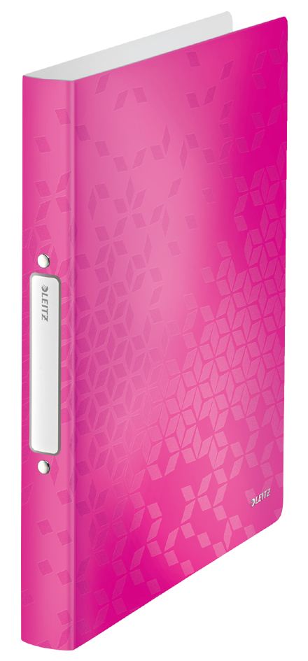 LEITZ Classeur à anneaux WOW, A4, PP, rose métallisé