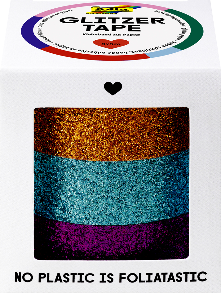 folia Ruban adhésif 'Glitter-Tape', cuivre/turquoise/violet