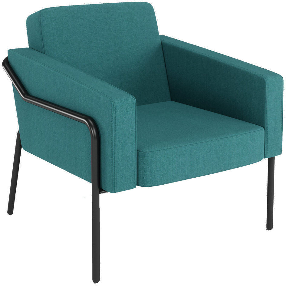 PAPERFLOW Fauteuil visiteur MEDSO KLASSIK L, tissu, bleu