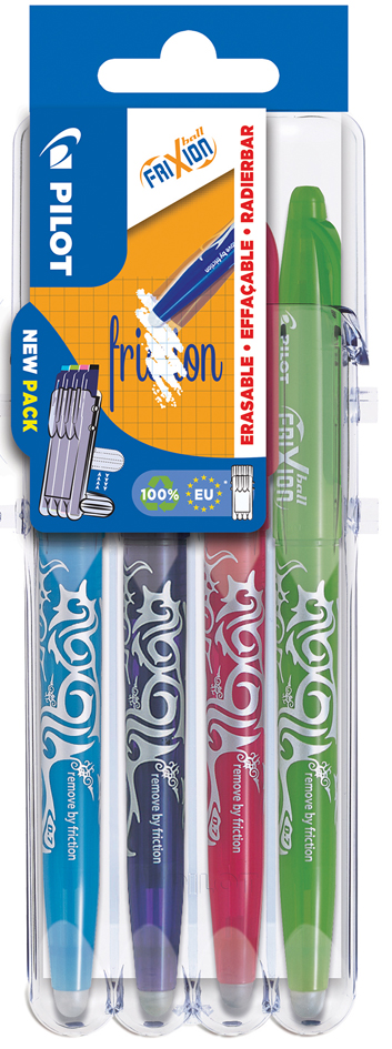 Stylo roller FRIXION BALL Set2Go, étui de 4