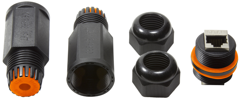 LogiLink Coupleur de câble patch extérieur cat.6A, blindé RJ45 Kupplung - RJ45 Kupplung