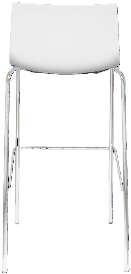 PAPERFLOW Chaise de bar HARPER, set de 2, blanc