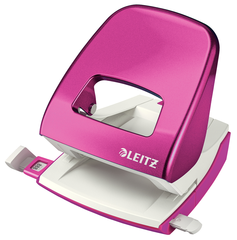 LEITZ Perforateur Nexxt 5008, en carton, rose métallisé