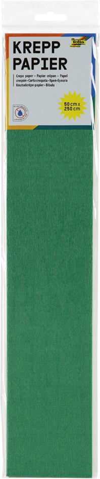 folia Papier crépon en couches, 500 mm x 2,5 m, vert mousse