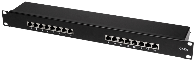 Visuelle de référance: Panneau de brassage 19" cat.6 EconLine, classe E, 16 Port