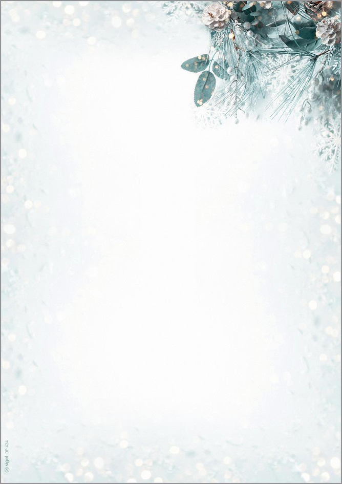 sigel Papier à motif de Noël 'Eucalyptus magic', A4