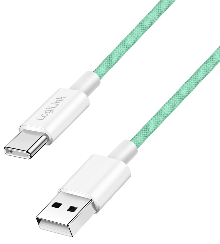 LogiLink Câble USB 2.0, USB-A - USB-C, 0,5 m, vert