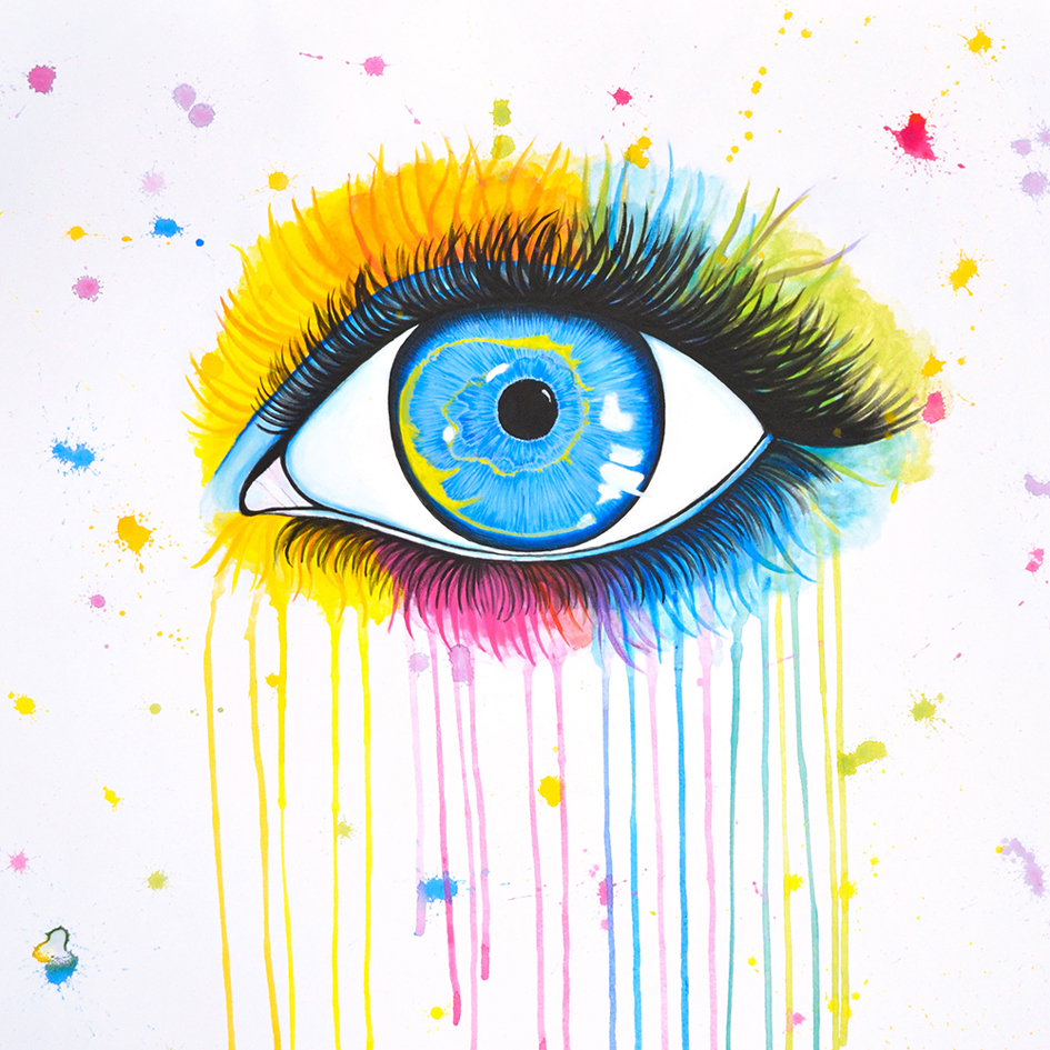 Peinture acrylique, flacon
