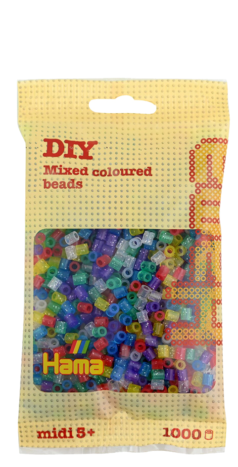Hama Perles à repasser midi 'mix paillettes', dans un sachet