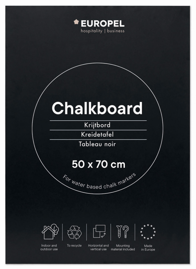EUROPEL Ardoise sans cadre, 420 x 600 mm, noir
