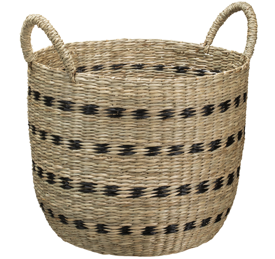 Corbeilles de rangement, naturel, ronde
