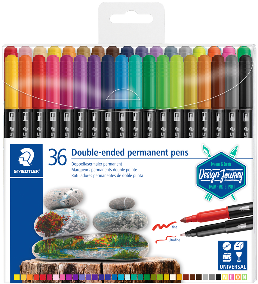 Feutres double pointe, set