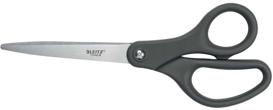 LEITZ Ciseaux Titanium, longueur: 205 mm, rond, gris