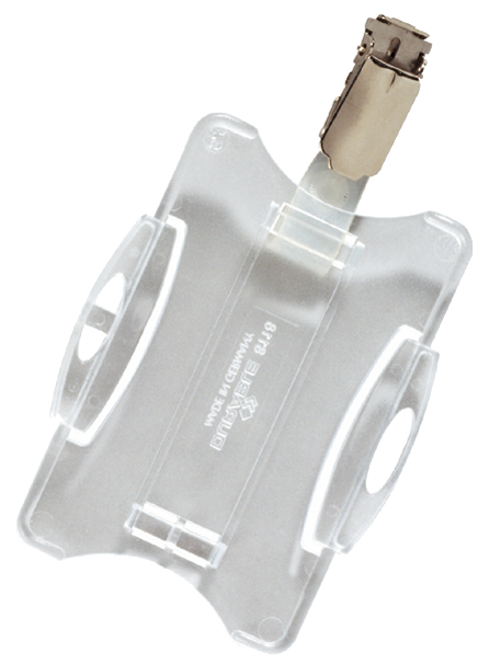 DURABLE Porte-badge, avec clip, 54 x 90 mm, transparent