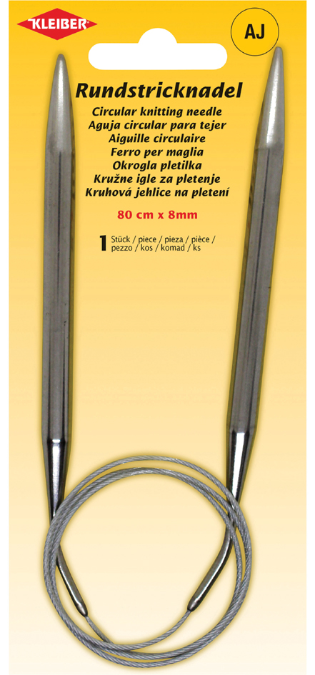 KLEIBER Aiguille à tricoter circulaire, 800 mm x 8,0 mm