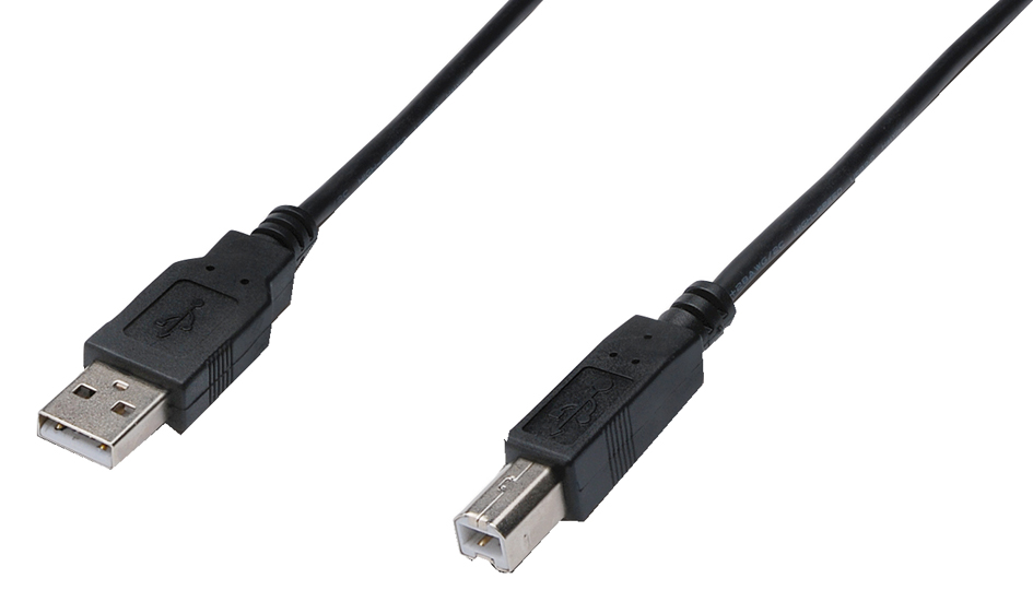 DIGITUS Câble de raccordement USB, USB-A - USB-B mâle, 1 m