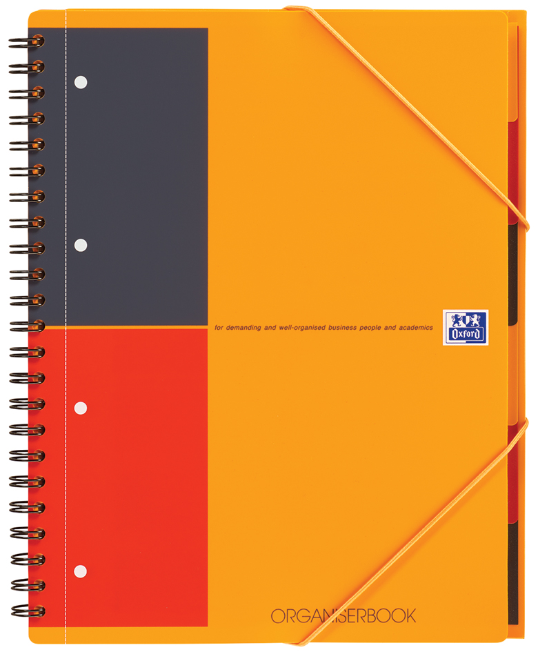 Oxford International Cahier 'ORGANISERBOOK', A4+, ligné