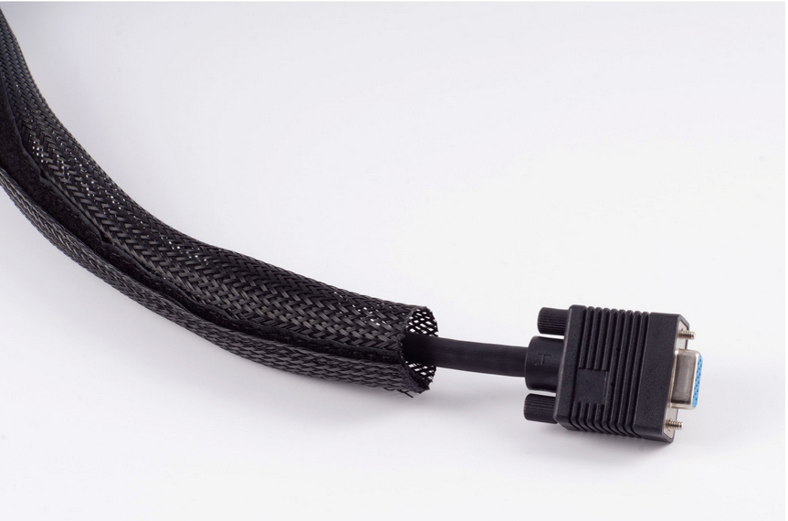 shiverpeaks BASIC-S Tube-faisceau de câble, noir, 2 m