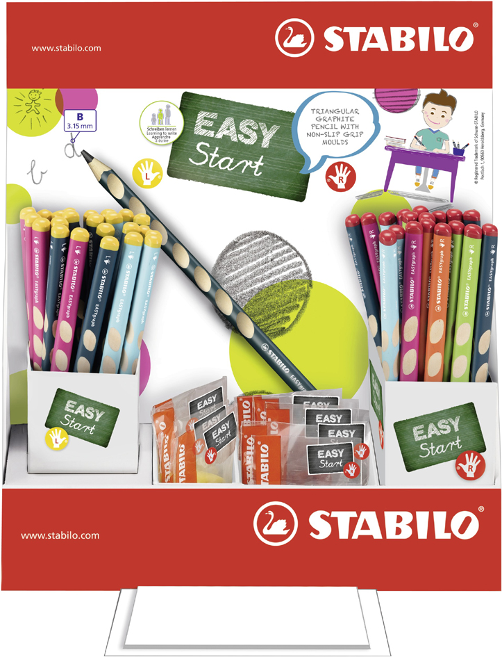 STABILO Crayon d'apprentissage EASYgraph, HB, présentoir