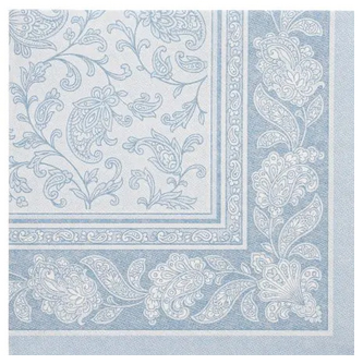 PAPSTAR Serviette 'ROYAL Collection Ornaments' bleu arctique