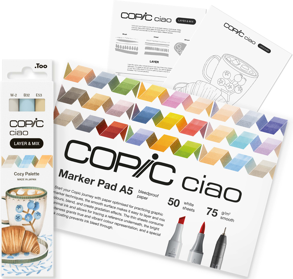 COPIC Marqueur ciao 'LAYER & MIX Starter Set', Cozy