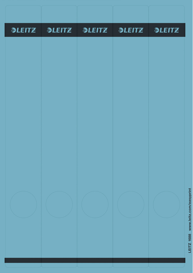LEITZ Etiquette pour dos de classeur, 39 x 285 mm, bleu