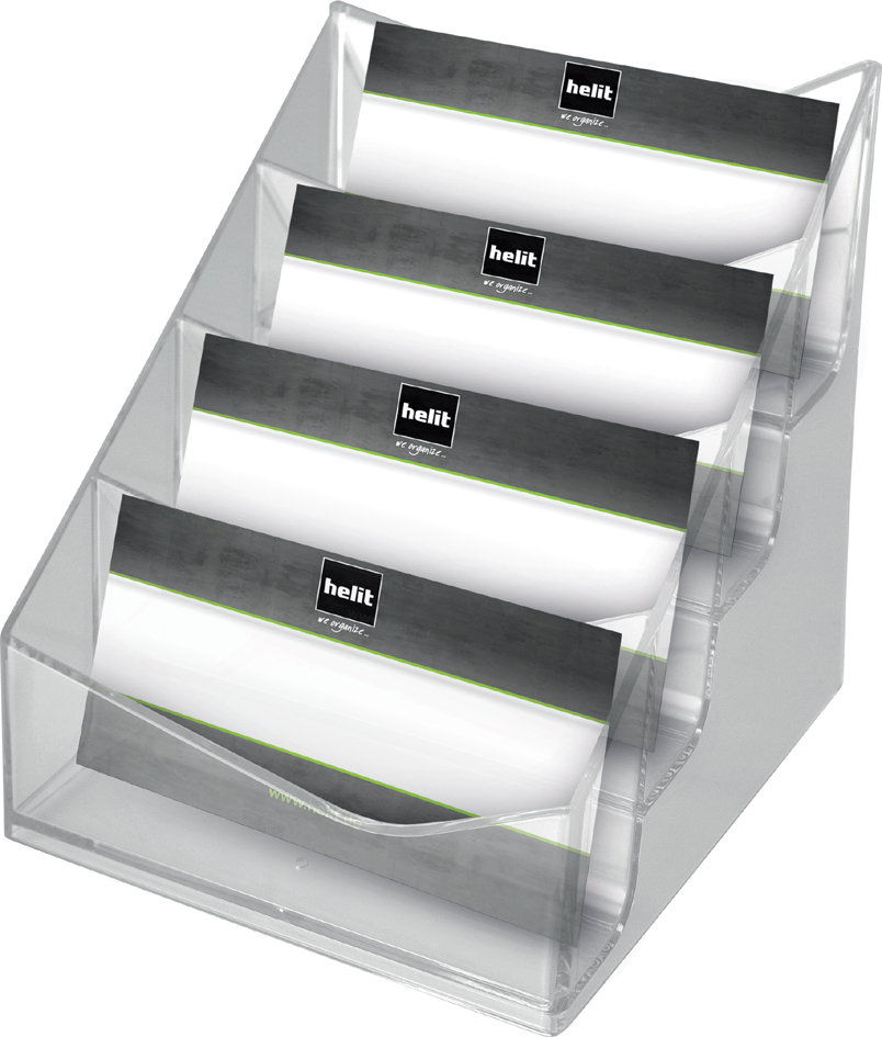 helit Porte-cartes de visite 'the helpdesk', transparent