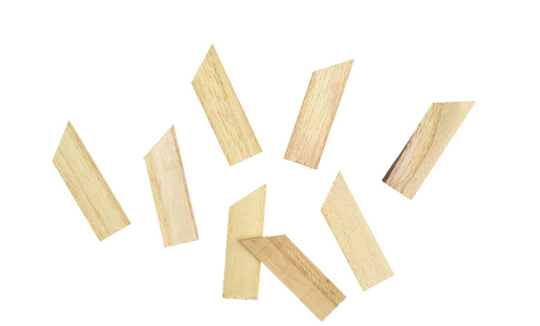 Vue détaillée : clés de tension en bois