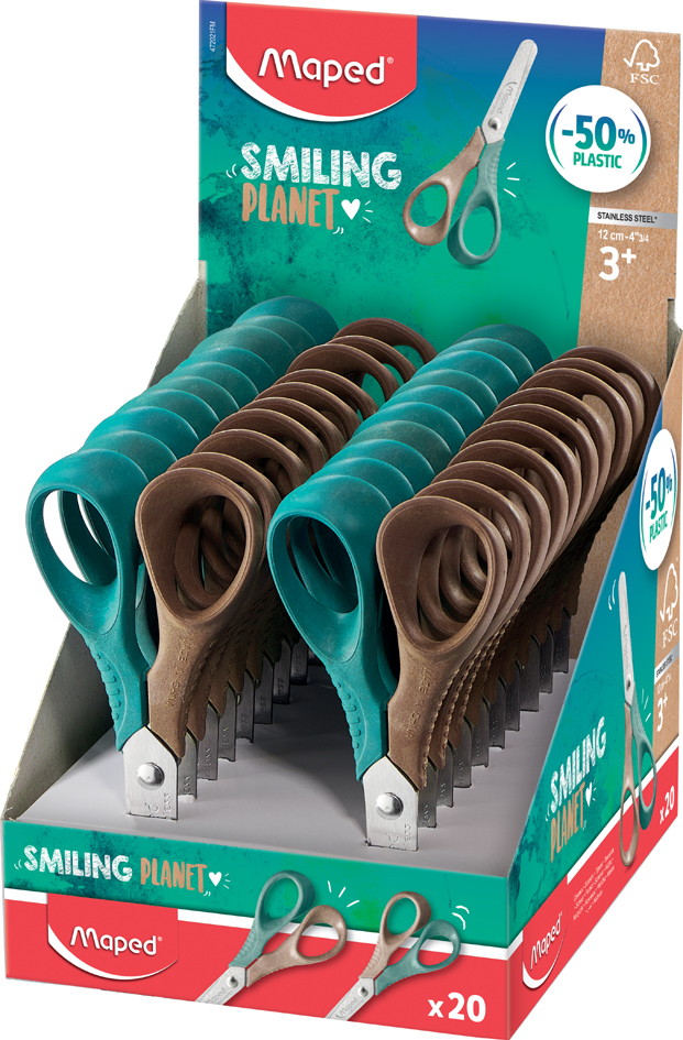 Maped Ciseaux de bricolage VIVO SMILING PLANET, ronds
