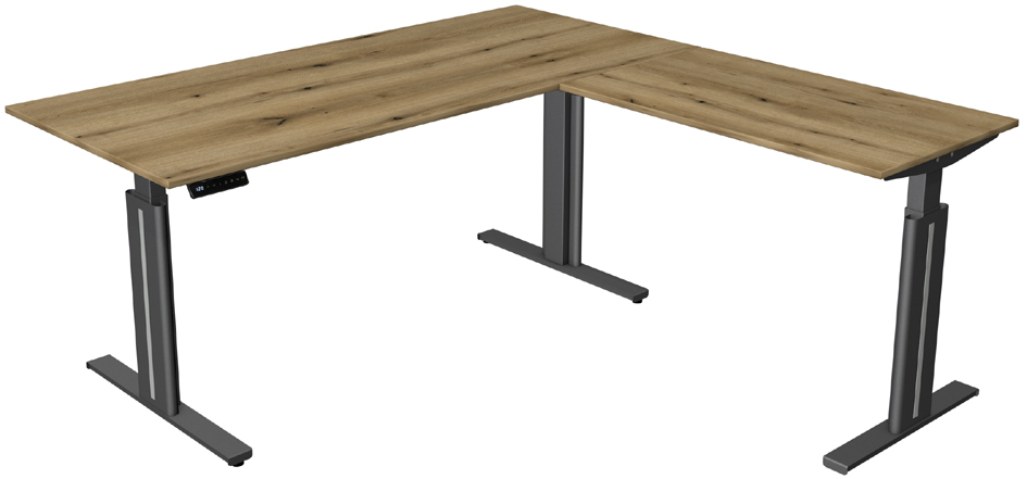 kerkmann Table de bureau assis-debout Move 3 elegant, blanc