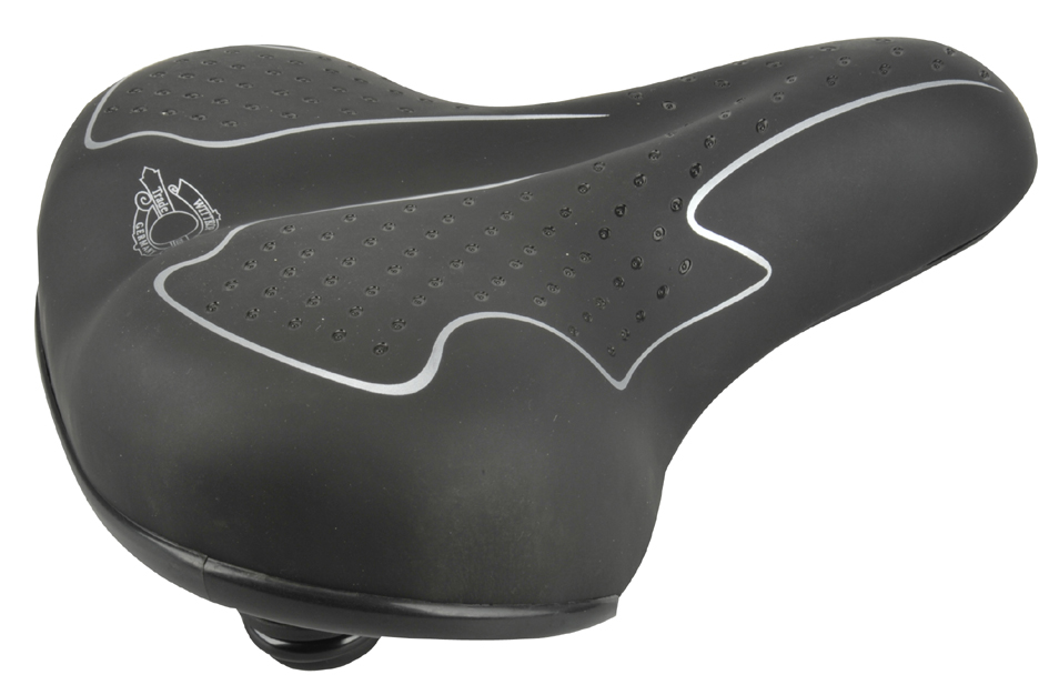 FISCHER Selle pour vélo de randonnée Elastomer, noir / blanc