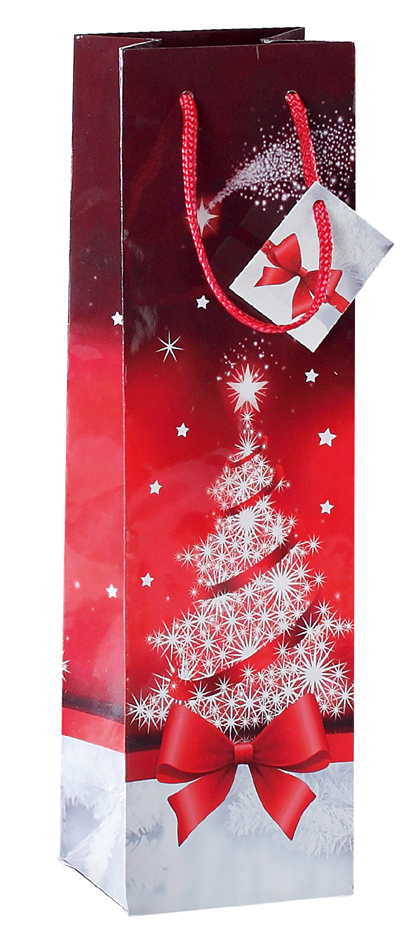 sigel Sac cadeau de Noël pour bouteille 'Sparkling Tree'