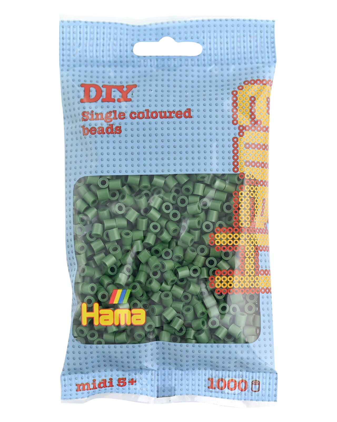 Hama Perles à repasser midi, sachet, vert forêt