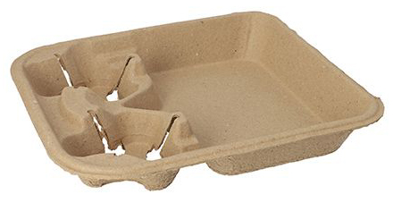 PAPSTAR Plateau 'To Go', 330 x 266 x 47 mm, naturel