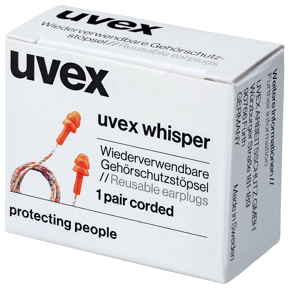 Bouchons d'oreille antibruit réutilisables whisper, emballage