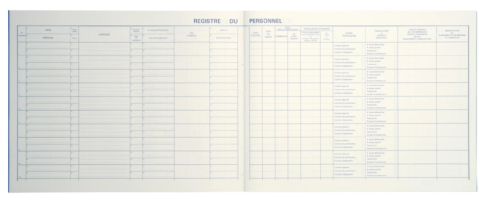 Piqûre "Registre du personnel"