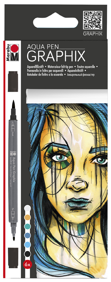 Marabu Feutres aquarellables 'GRAPHIX' METROPOLITAN,