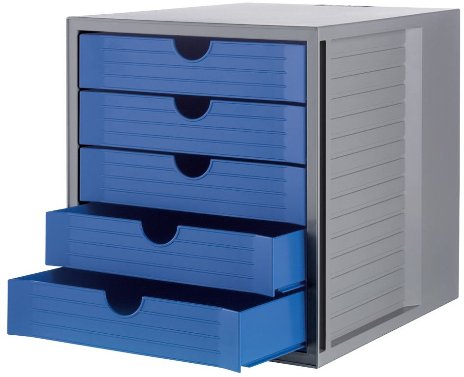 HAN Module de classement SYSTEM BOX KARMA, 5 tiroirs, gris/