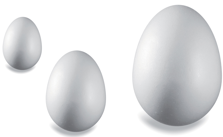 Oeufs de Pâques, polystyrène
