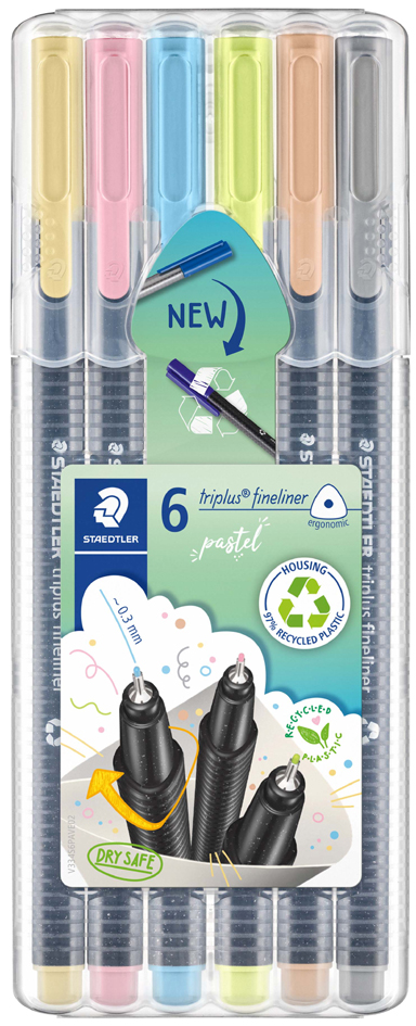 Fineliner triplus "pastel", étui de 6