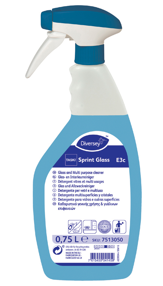 TASKI Nettoyant verre et toute surface Sprint Glass, 750 ml