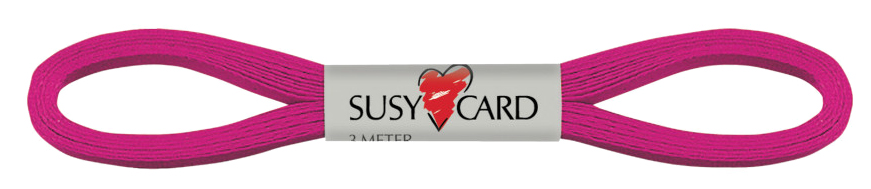 SUSY CARD Ruban cadeau 'Easy', 6 mm x 3 m, fuchsia