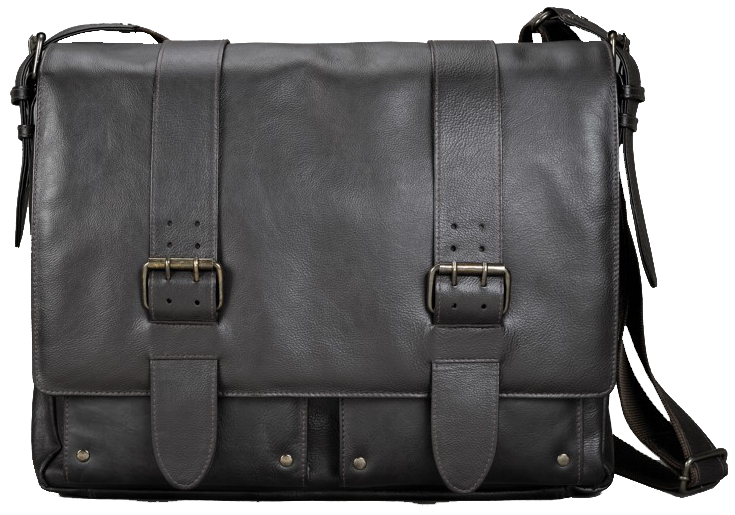 PRIDE&SOUL Sac à bandoulière 'TANK', cuir, marron foncé