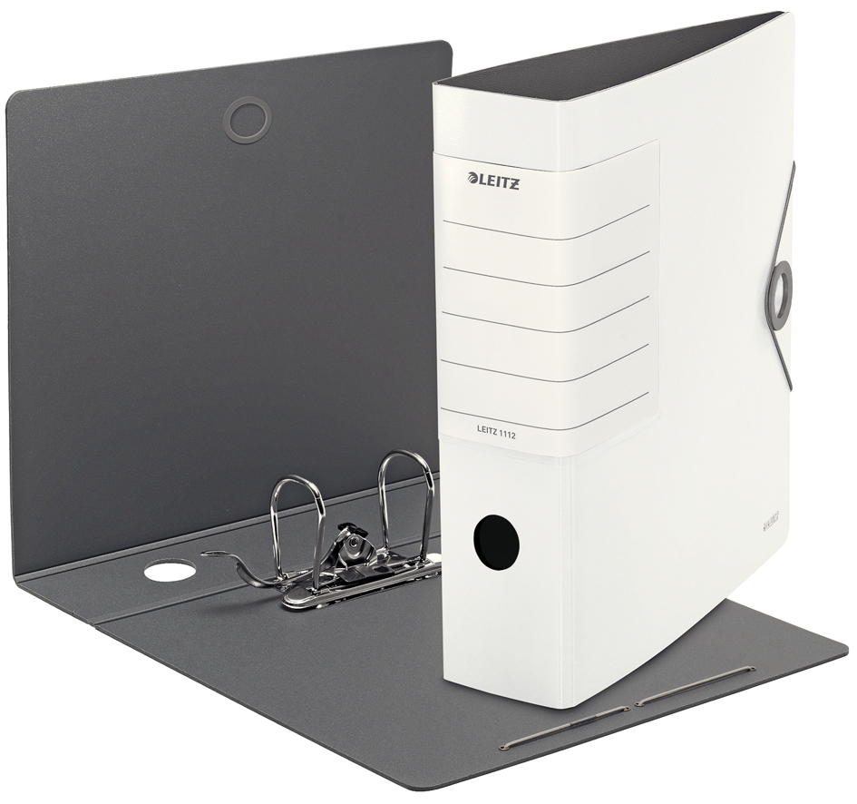 LEITZ Classeur Solide, 180 degrés, 82 mm, blanc
